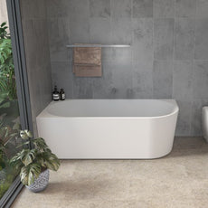 Lifestyle Caroma URBANE II 1500 Left Hand Corner Back To Wall Bath UII5LHCW - The Blue Space