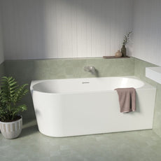 Lifestyle Caroma URBANE II 1500 Right Hand Corner Back To Wall Bath with Overflow UII5RHCWOF - The Blue Space