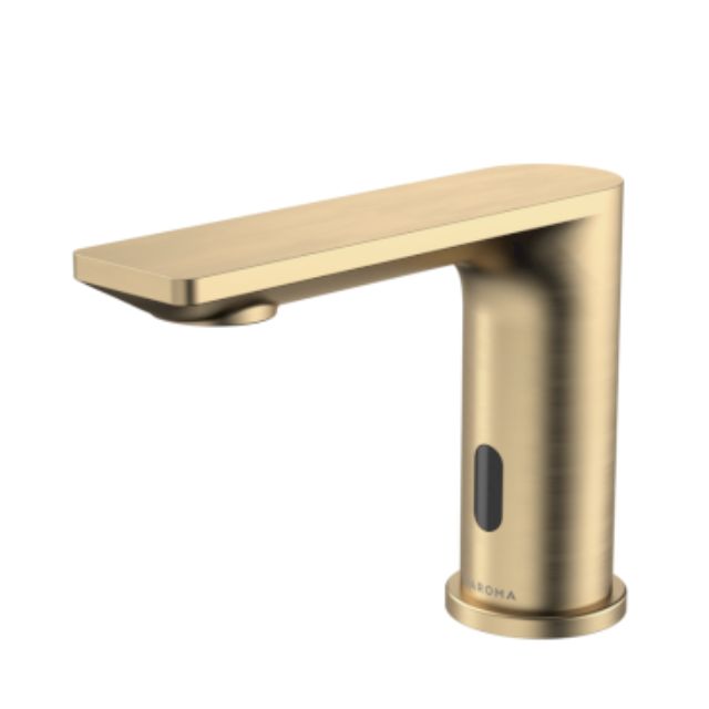 Caroma Urbane II Sensor Hob Mounted Outlet Tap  - Brushed Brass 99674BB6A - The Blue Space