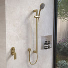 Lifestyle Caroma Urbane II Universal Rail Shower - Brushed Brass 96331BB4E - The Blue Space