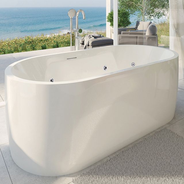 Decina Elisi Freestanding Contour Spa Bath 1700mm