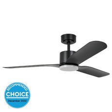 Eglo Iluka 52 Inch DC Fan 18W LED Tri-Col Black 20537802 - The Blue Space