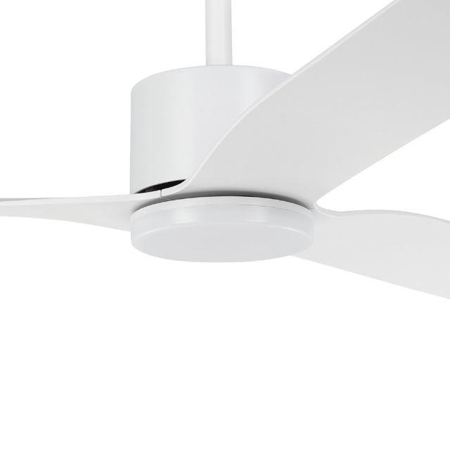 Angle Eglo Iluka 52 Inch DC Fan 18W LED Tri-Col White 20537801 - The Blue Space