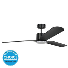 Eglo Iluka 60 Inch DC Fan 18W LED Tri-Col Black 20538102 - The Blue Space