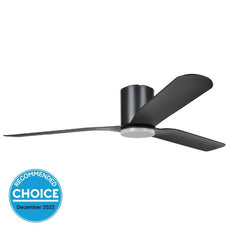 Eglo Iluka 60 Inch DC Fan 18W LED Tri-Col Black Hugger 20538502 - The Blue Space