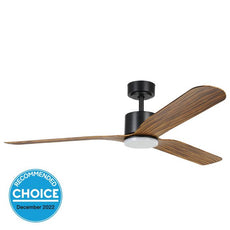 Eglo Iluka 60 Inch DC Fan 18W LED Tri-Col Black Wood 20538115 - The Blue Space