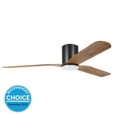 Eglo Iluka 60 Inch DC Fan 18W LED Tri-Col Black Wood Hugger 20538515 - The Blue Space