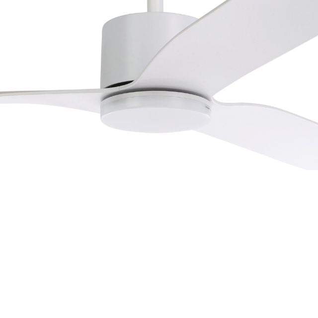 Angle Eglo Iluka 60 Inch DC Fan 18W LED Tri-Col White 20538101 - The Blue Space