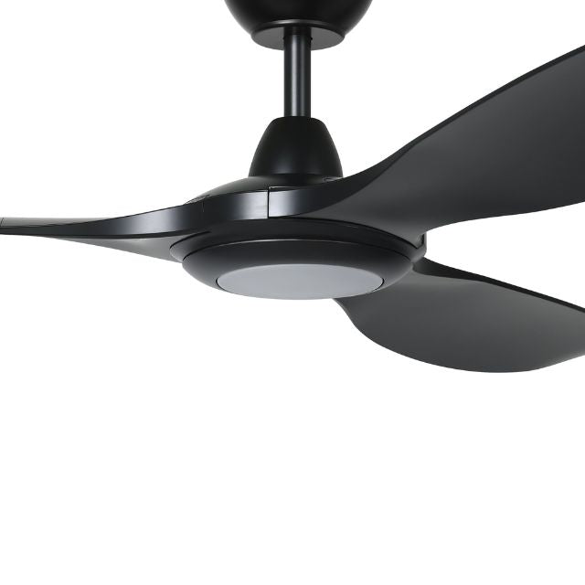 Angle Eglo Kurrawa 60 Inch DC Fan 20W LED Tri-Col Black 20618802 - The Blue Space