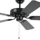 Angle Eglo Waikiki 52 Inch AC Fan Black Black 20518102 - The Blue Space