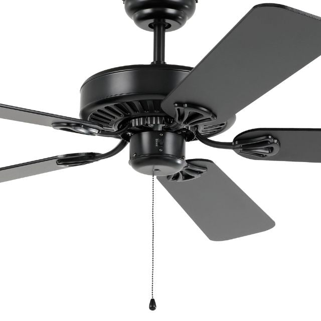 Angle Eglo Waikiki 52 Inch AC Fan Black Black 20518102 - The Blue Space