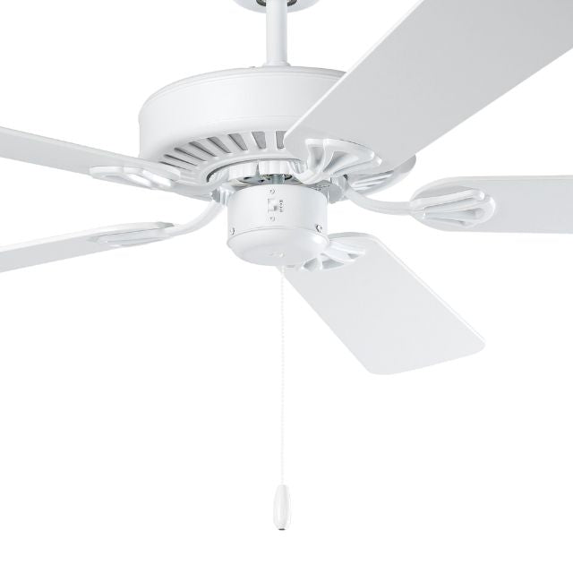 Angle Eglo Waikiki 52 Inch AC Fan White White 20518101 - The Blue Space