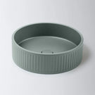 Eight Quarters 400mm Fluted Concrete Circle Above Counter Basin - Sage Green EQFCO1-S - The Blue Space