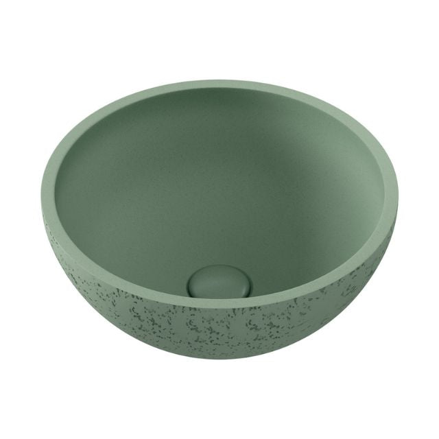 Fienza Alba Concrete Round Bowl Basin 362 x 145mm Sage