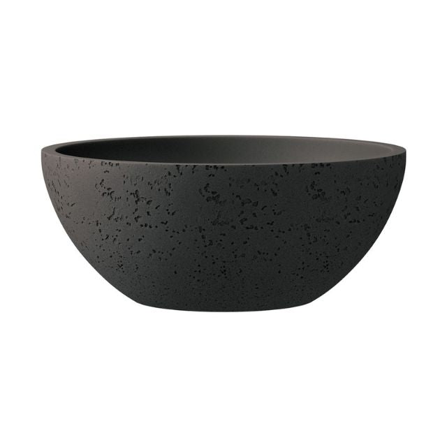 Front Fienza Alba Concrete Round Bowl Basin 362 x 145mm Warm Grey RB074 - The Blue Space