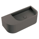 Fienza Blanca Concrete Wall Hung Basin Rh Bowl 650x300x200mm Warm Grey RB061 - The Blue Space