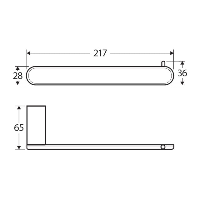 Technical Drawing Fienza Empire Hand Towel Holder 88802 - The Blue Space