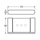 Technical Drawing Fienza Empire Soap Shelf 88806 - The Blue Space