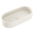 Fienza Jada Concrete Pill Basin Above Counter 600 x 280 x 120mm Warm White RB013W - The Blue Space