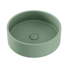 Fienza Jada Concrete Round Basin Above Counter 390 x 120mm Sage RB199SG - The Blue Space