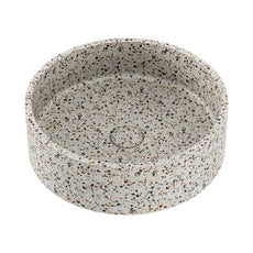 Fienza Jada Concrete Round Basin Above Counter 390 x 120mm Terrazzo RB199TZ - The Blue Space