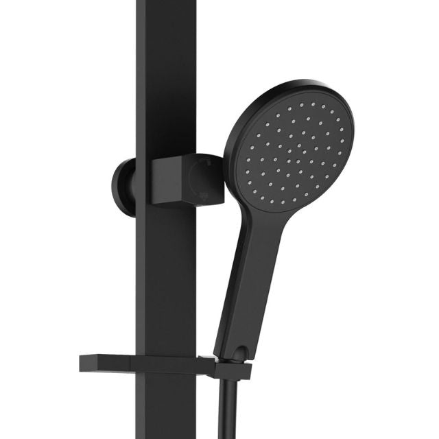 Close Fienza Kaya Deluxe Twin Shower Matte Black 455119B - The Blue Space