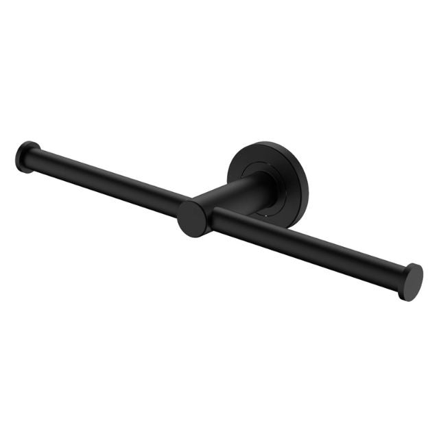 Fienza Kaya Double Toilet Roll Holder Matte Black 82809MB The Blue Space