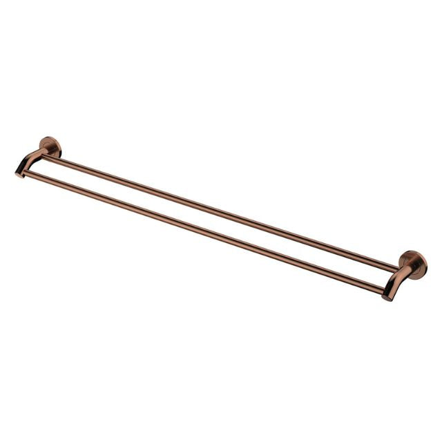 Fienza Kaya Double Towel Rail 900mm Brushed Copper 82808CO - The Blue Space