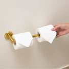 Lifestyle 3, Fienza Kaya Dual Purpose Towel Rail/Toilet Roll Holder Urban Brass 82805UB - The Blue Space