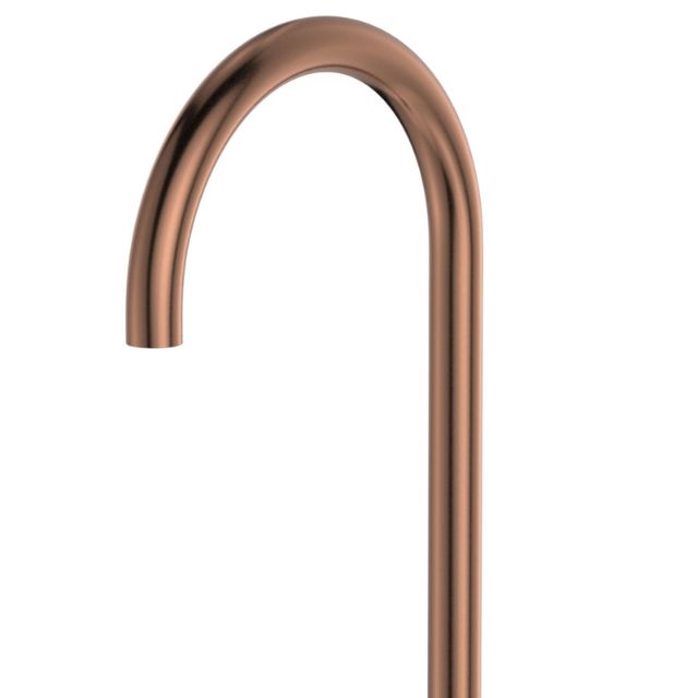 Close Fienza Kaya Gooseneck Floor Mounted Bath Outlet Brushed Copper  SP8016CO - The Blue Space