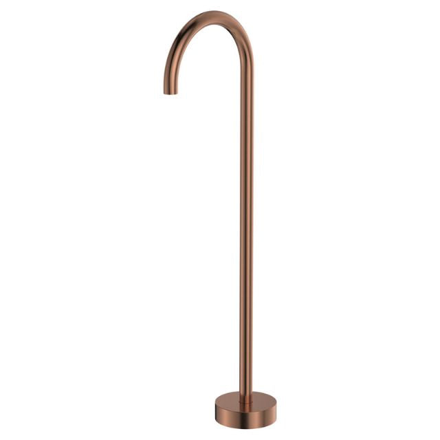 Fienza Kaya Gooseneck Floor Mounted Bath Outlet Brushed Copper  SP8016CO - The Blue Space