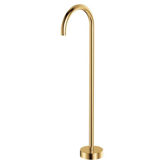 Fienza Kaya Gooseneck Floor Mounted Bath Outlet Urban Brass  SP8016UB - The Blue Space