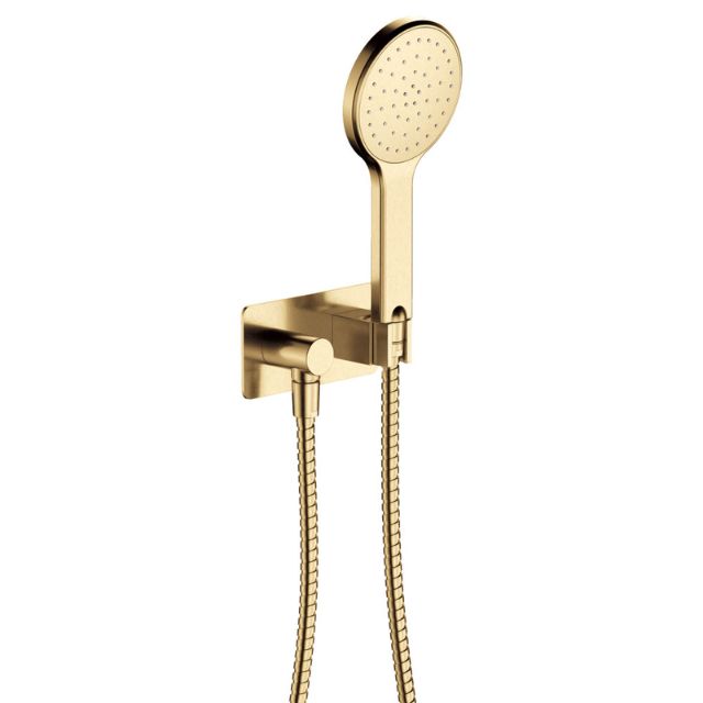 Fienza Kaya Hand Shower Rectangular Plate Urban Brass 433115UB - The Blue Space