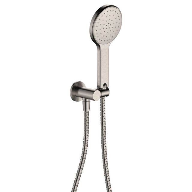 Fienza Kaya Hand Shower Round Plate Brushed Nickel 433201BN - The Blue Space