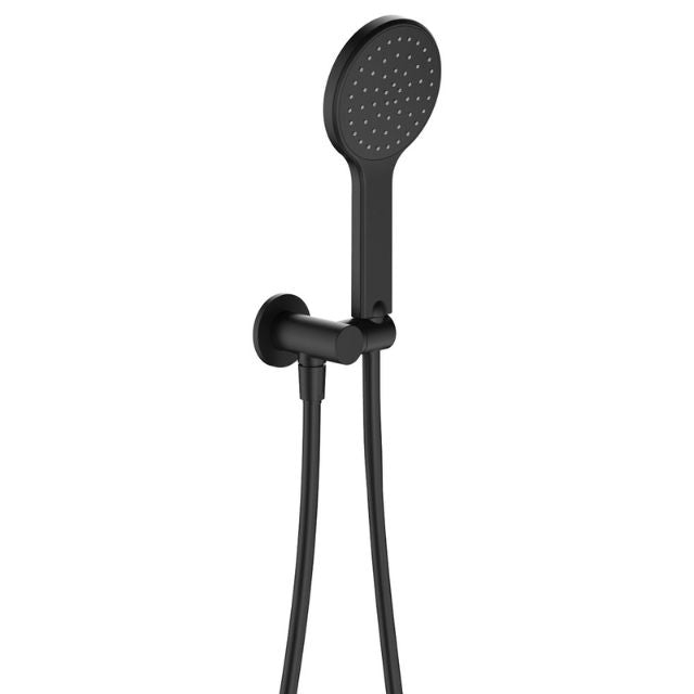 Fienza Kaya Hand Shower Round Plate Matte Black 433201B - The Blue Space