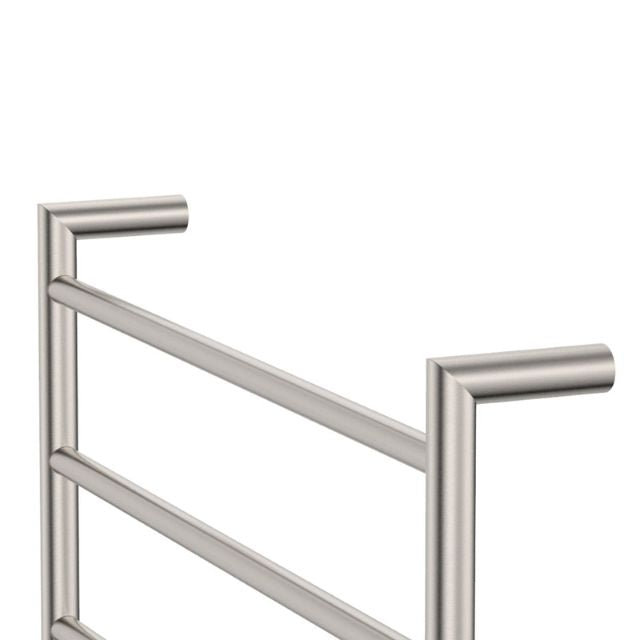 Angle Fienza Kaya Heated Towel rail 600mm x 450mm Brushed Nickel 8286045BN - The Blue Space