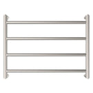 Front Fienza Kaya Heated Towel rail 600mm x 450mm Brushed Nickel 8286045BN - The Blue Space