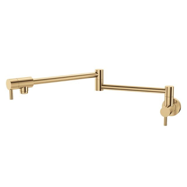 Angle Fienza Kaya Pot Filler Wall Mixer Sus304 Urban Brass  228120UB - The Blue Space