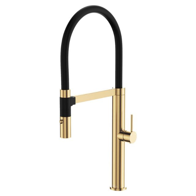 Fienza Kaya Pull Down Sink Mixer Urban Brass  228109UB - The Blue Space