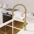 Buy Fienza Kaya Pull Out Sink Mixer Urban Brass  228108UB - The Blue Space