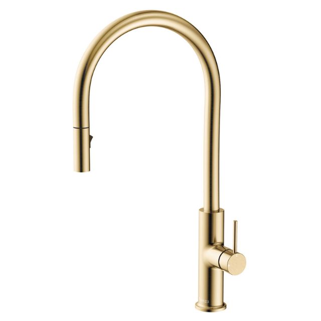 Fienza Kaya Pull Out Sink Mixer Urban Brass  228108UB - The Blue Space