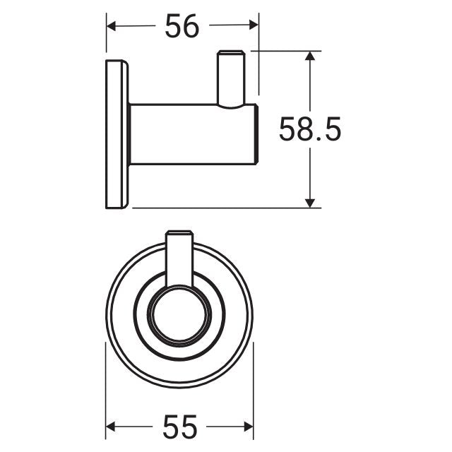 Fienza Kaya Robe Hook - Chrome