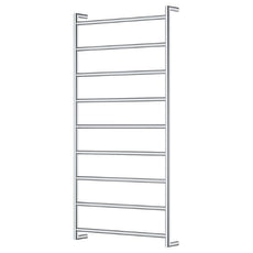 Fienza Kaya Round Heated Towel Rail 600X1200X100mm 9 Bars Chrome 82860120 - The Blue Space