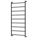 Fienza Kaya Round Heated Towel Rail 600X1200X100mm 9 Bars Matte Black 82860120MB - The Blue Space