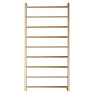 Front Fienza Kaya Round Heated Towel Rail 600X1200X100mm 9 Bars Urban Brass 82860120UB - The Blue Space