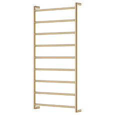 Fienza Kaya Round Heated Towel Rail 600X1200X100mm 9 Bars Urban Brass 82860120UB - The Blue Space