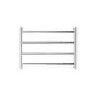 Front Fienza Kaya Round Heated Towel Rail 600X450X100mm 4 Bars Chrome 8286045 - The Blue Space