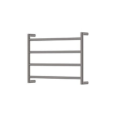 Fienza Kaya Round Heated Towel Rail 600X450X100mm 4 Bars Gun Metal 8286045GM - The Blue Space