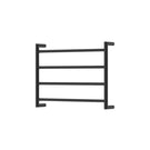 Fienza Kaya Round Heated Towel Rail 600X450X100mm 4 Bars Matte Black 8286045MB - The Blue Space