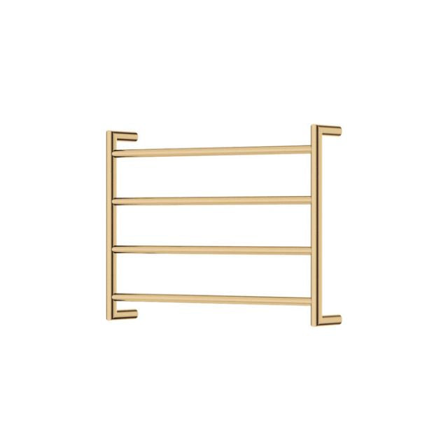 Fienza Kaya Round Heated Towel Rail 600X450X100mm 4 Bars Urban Brass 8286045UB - The Blue Space